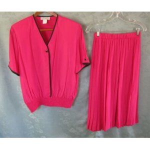 80's Inner Visions Size 10 Outfit Top & Skirt Set